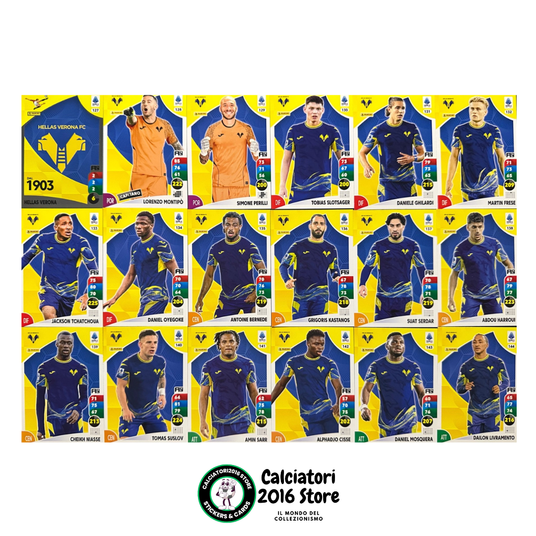 Panini Calciatori Adrenalyn XL 2025-26 card squadre complete a scelta