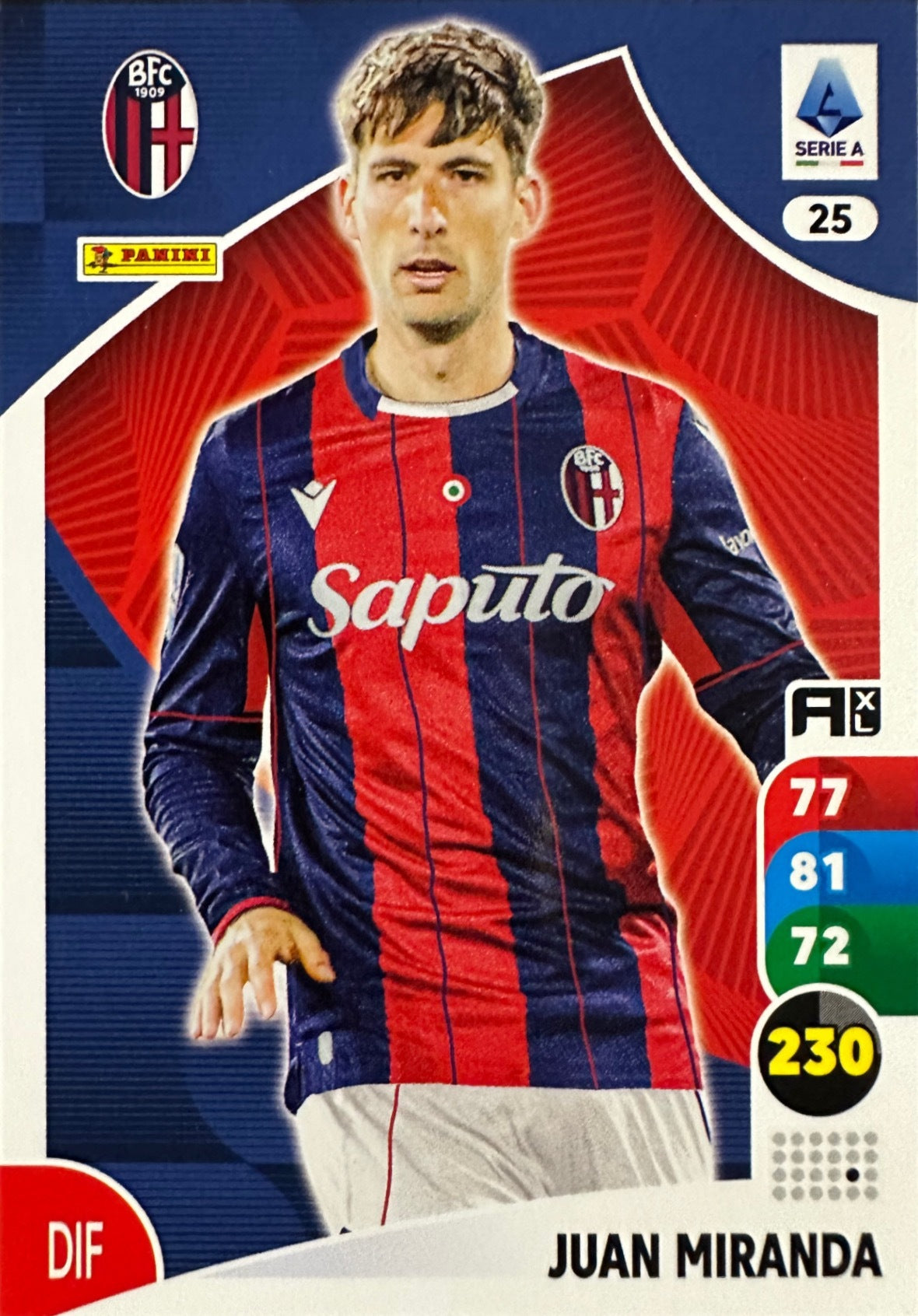 Panini Calciatori Adrenalyn XL 2025-26 card base logo a scelta N. 1-100