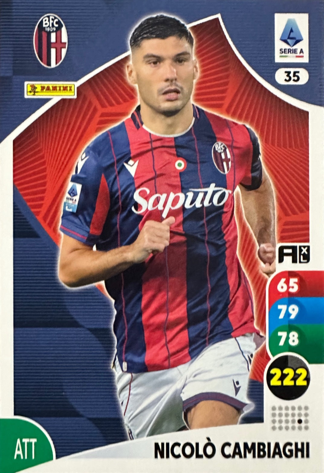 Panini Calciatori Adrenalyn XL 2025-26 card base logo a scelta N. 1-100
