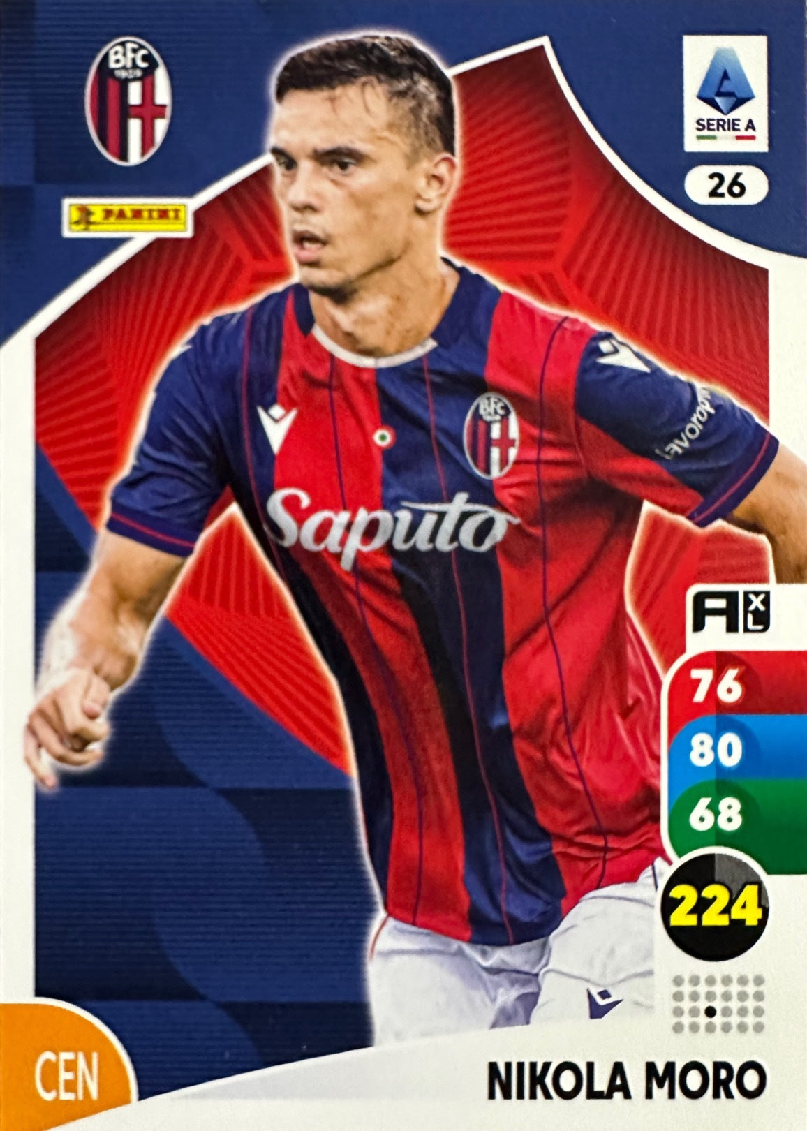 Panini Calciatori Adrenalyn XL 2025-26 card base logo a scelta N. 1-100