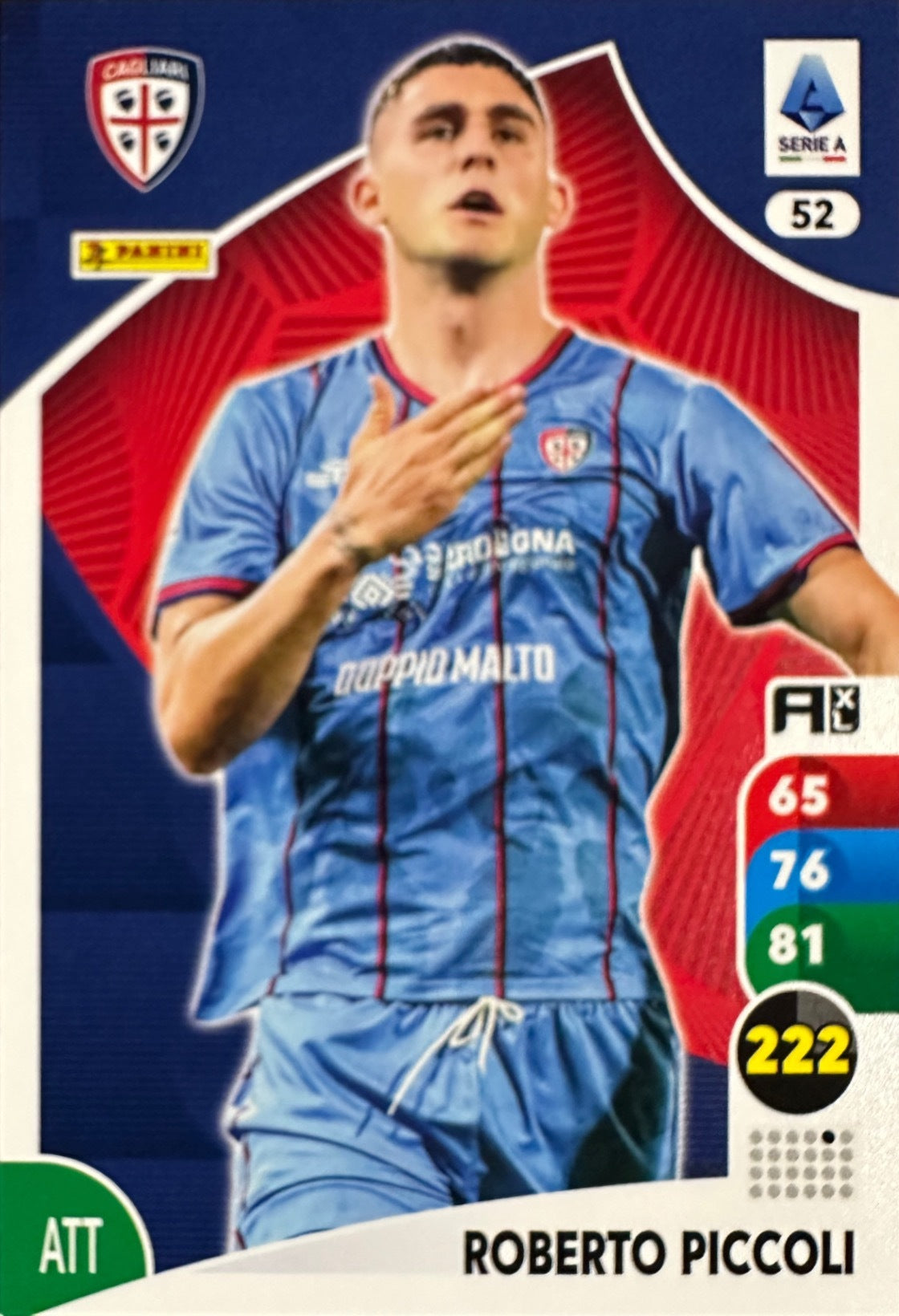 Panini Calciatori Adrenalyn XL 2025-26 card base logo a scelta N. 1-100
