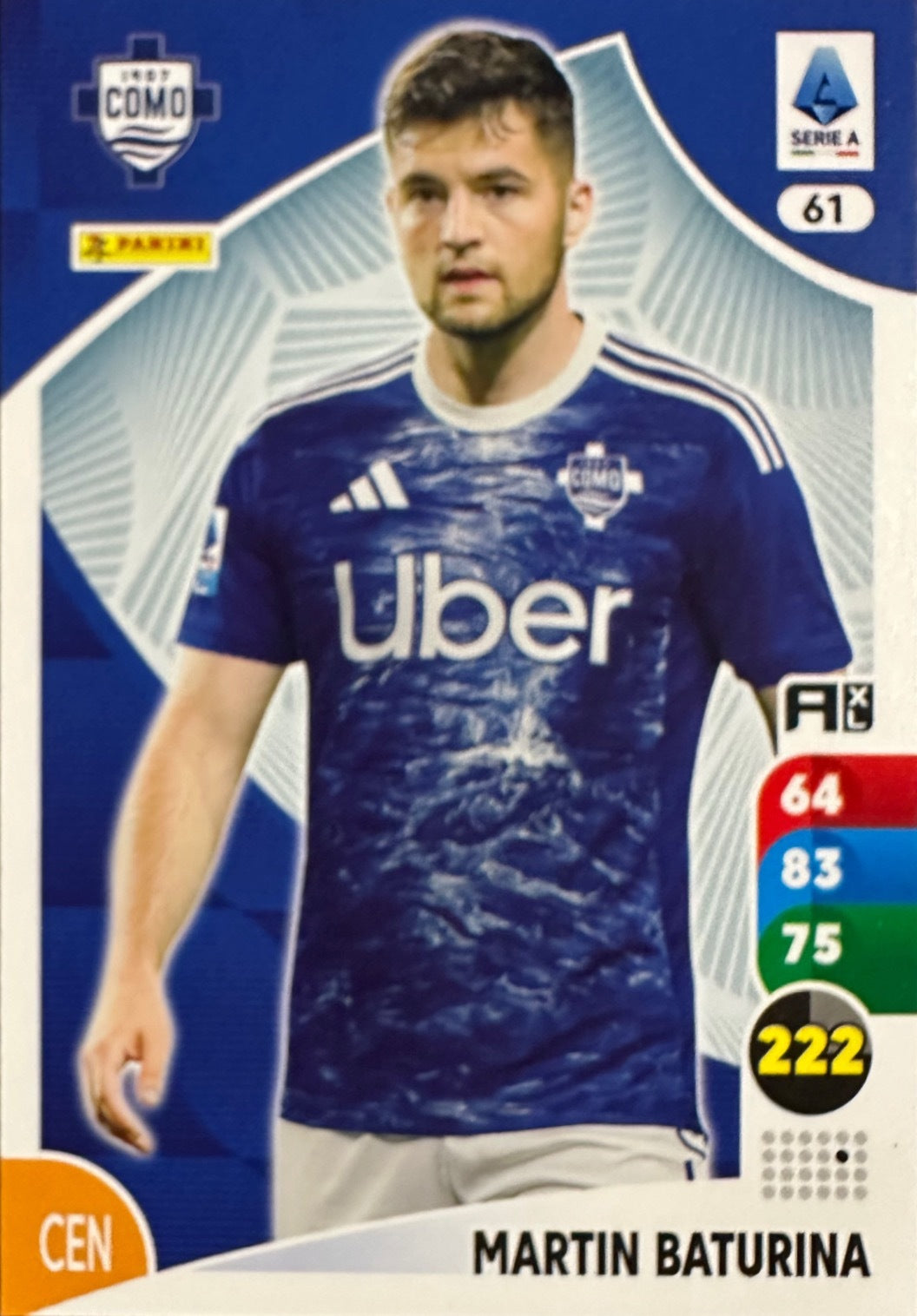 Panini Calciatori Adrenalyn XL 2025-26 card base logo a scelta N. 1-100