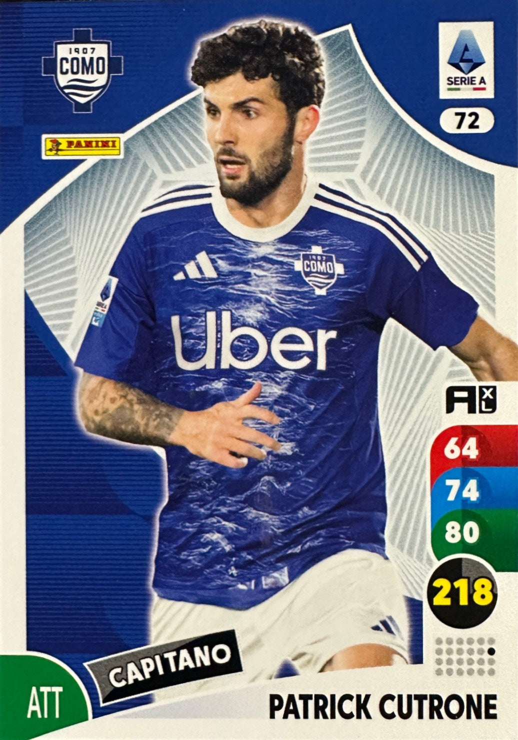 Panini Calciatori Adrenalyn XL 2025-26 card base logo a scelta N. 1-100