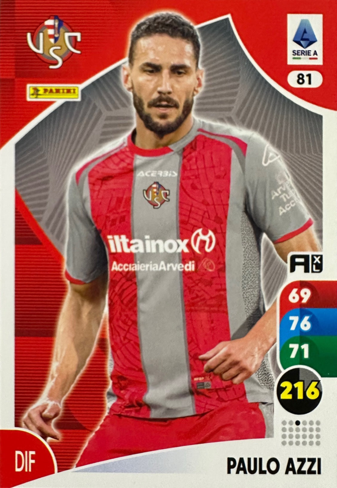 Panini Calciatori Adrenalyn XL 2025-26 card base logo a scelta N. 1-100