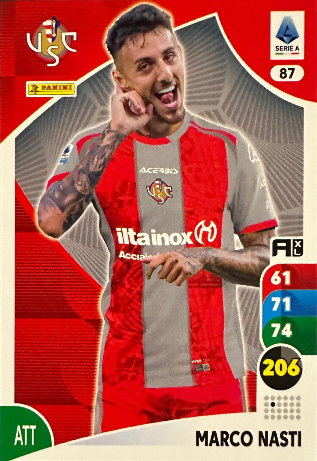 Panini Calciatori Adrenalyn XL 2025-26 card base logo a scelta N. 1-100