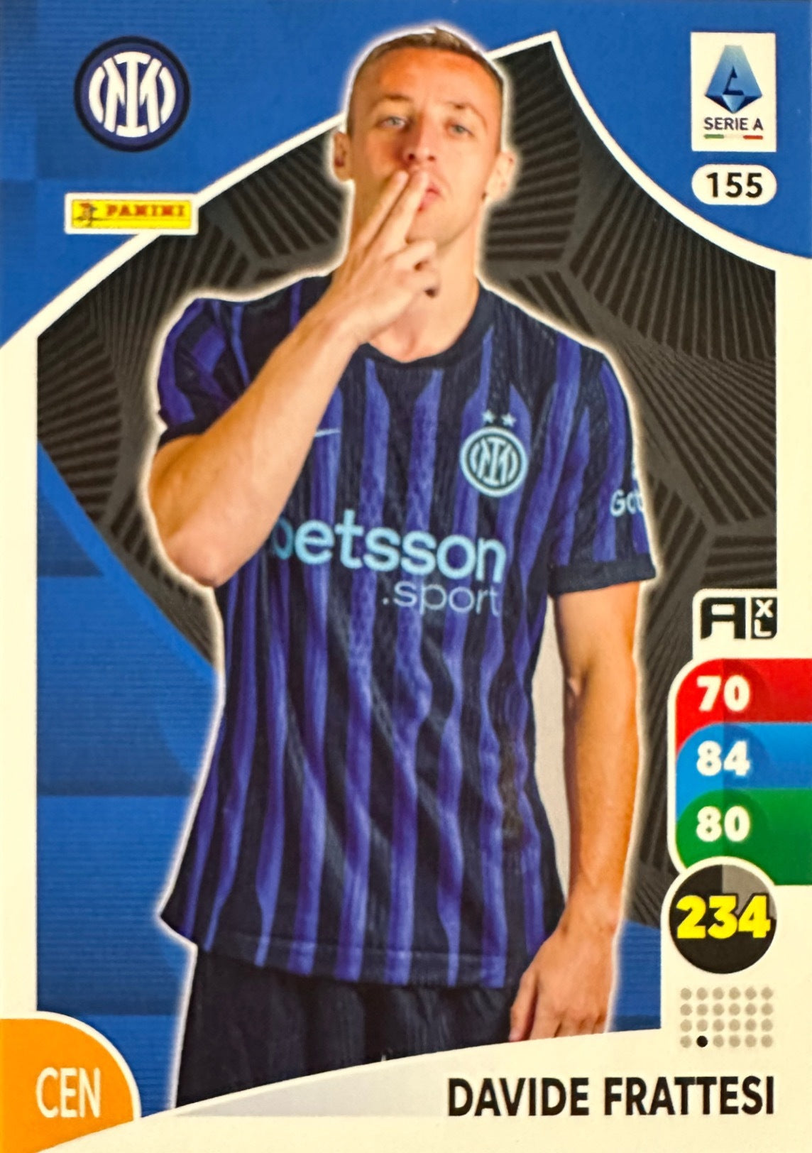 Panini Calciatori Adrenalyn XL 2025-26 card base logo a scelta N. 101-200