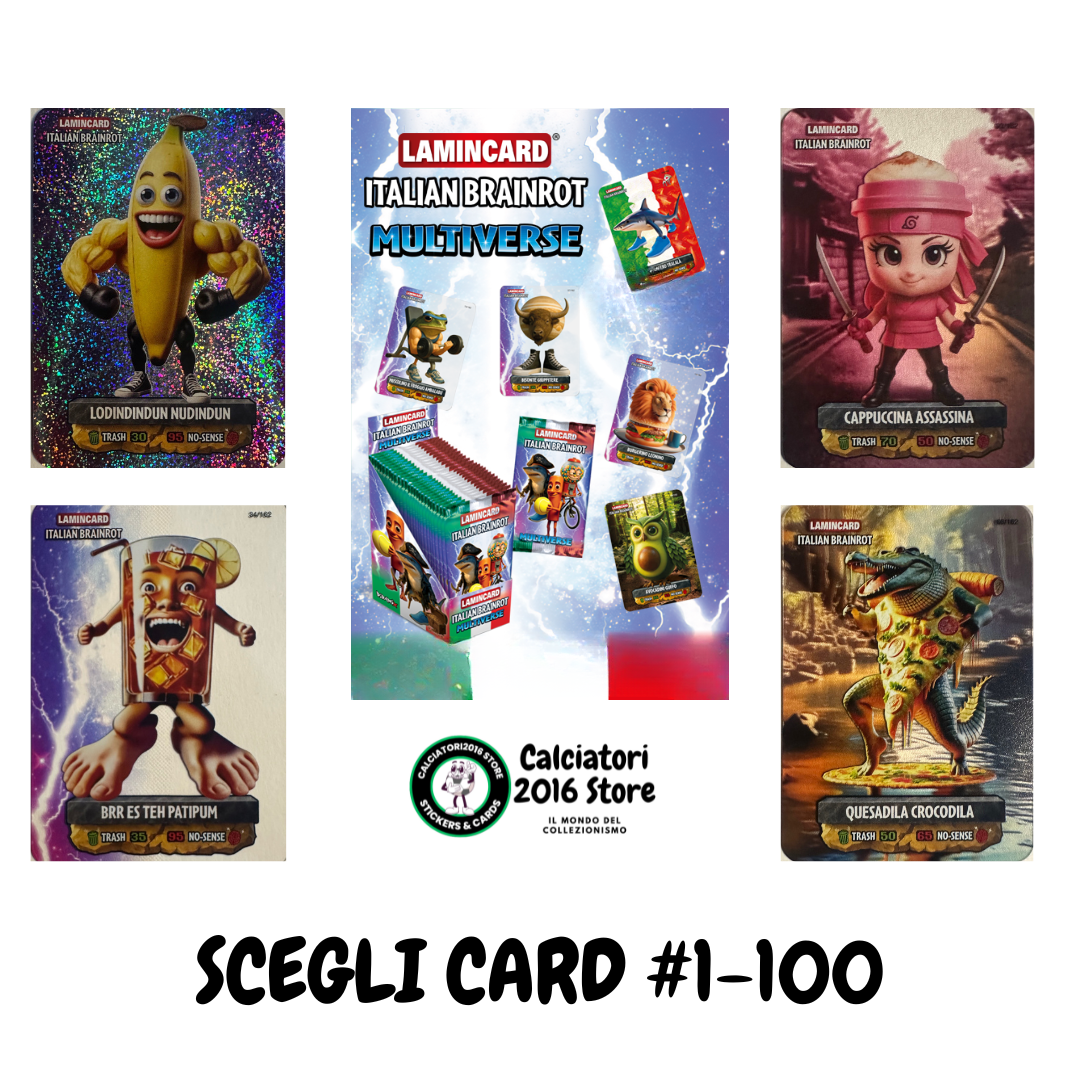 Italian Brainrot Lamincard Multiverse Diramix - Card Base Metal a scelta 1-100