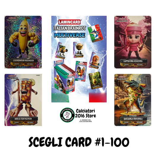 Italian Brainrot Lamincard Multiverse Diramix - Card Base Metal a scelta 1-100