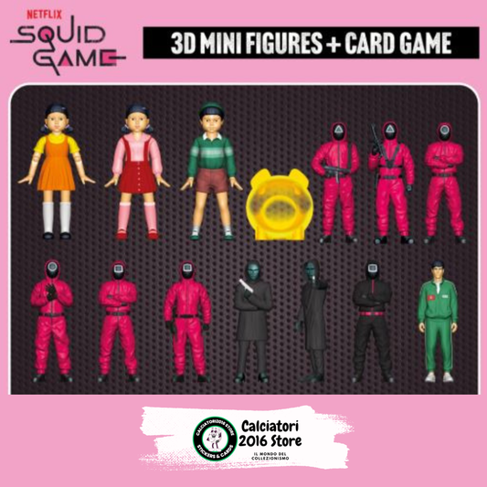 Squid Game Diramix – Serie Completa 14 Personaggi – Mini Figures 3D & Card Game