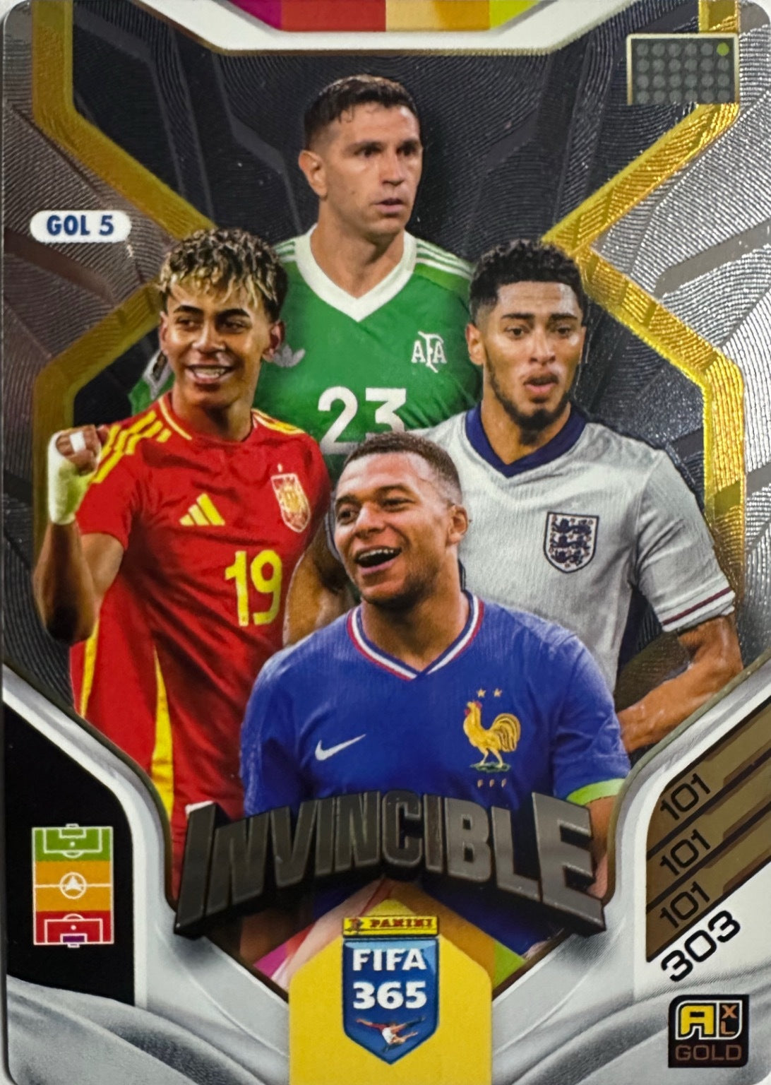 Panini Adrenalyn XL FIFA 365 2026 - Card Golden Baller Invincibile a scelta