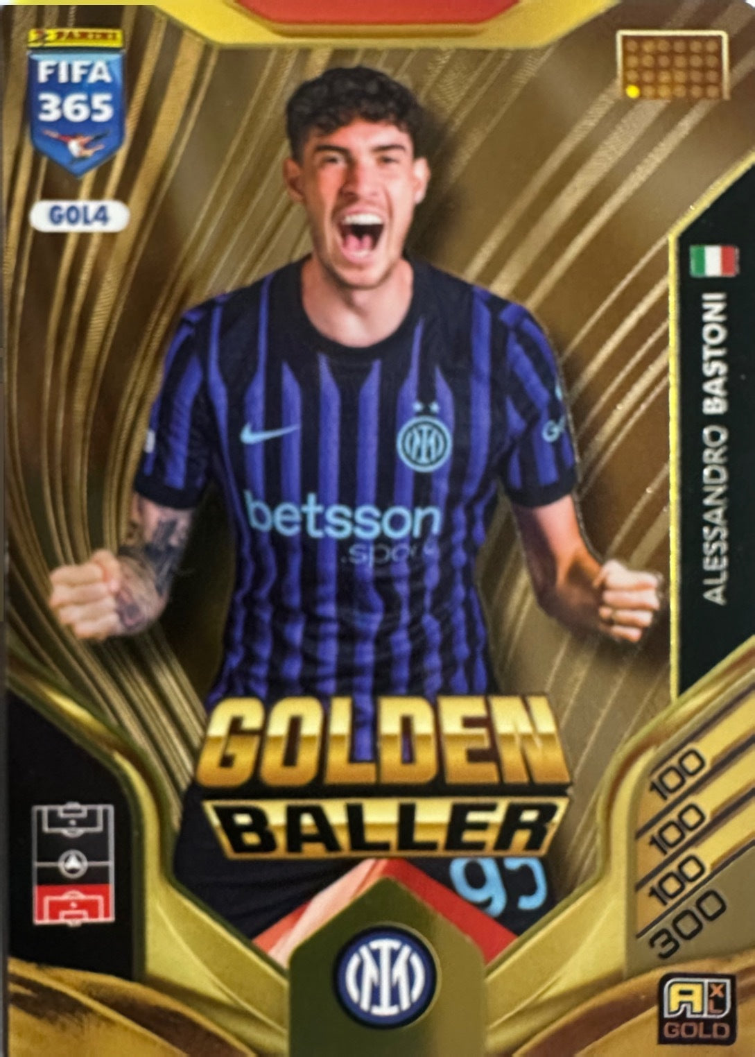 Panini Adrenalyn XL FIFA 365 2026 - Card Golden Baller Invincibile a scelta