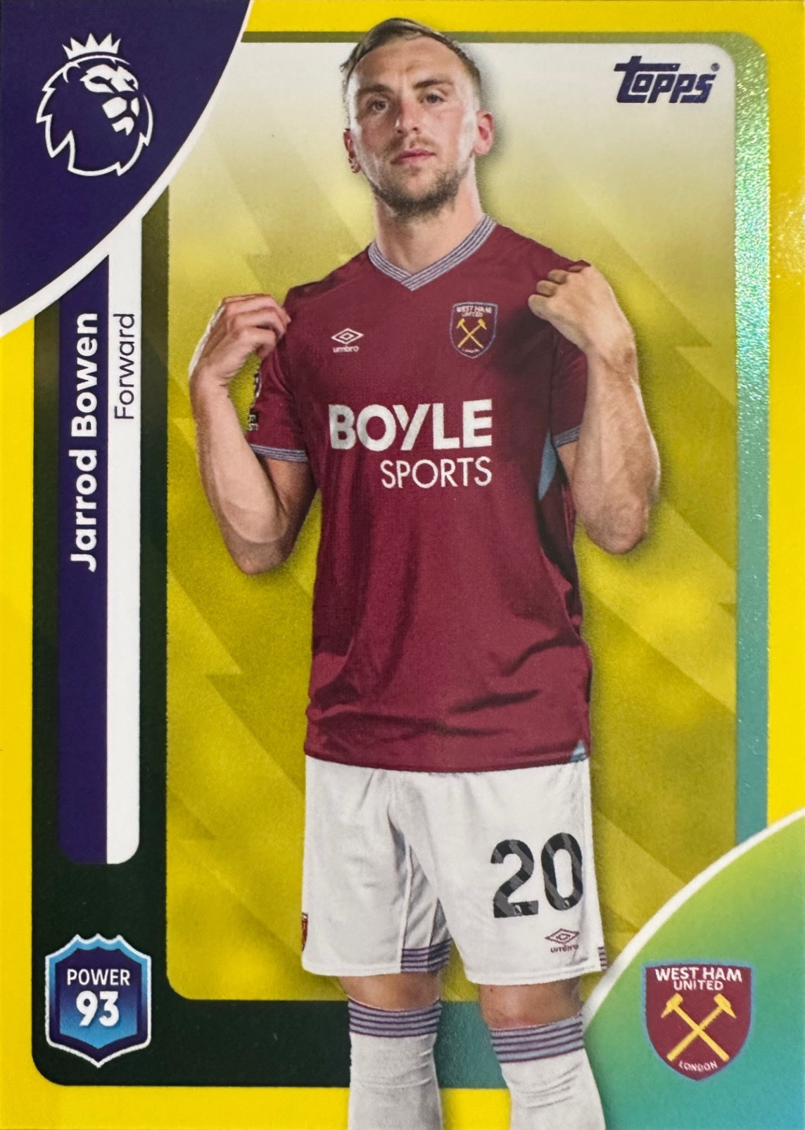 Topps Premier League 2025/26 2026 Scegli Card #1-360 Yellow Parallel
