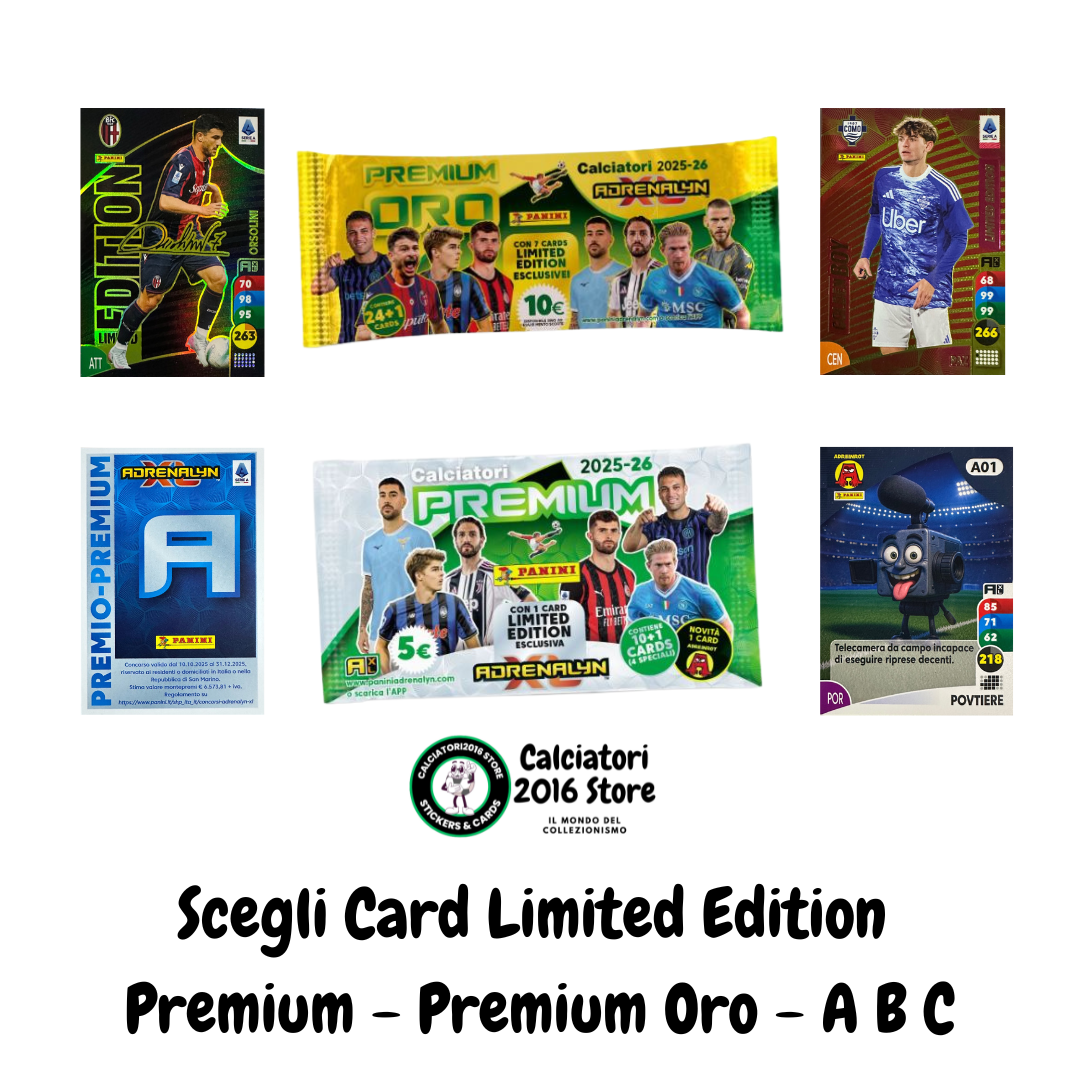 Calciatori Adrenalyn XL 2025-26 - Scegli Card Limited Edition Premium - Premium Oro