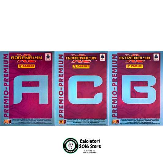 Adrenalyn XL Calciatori 2024/25 - Set completo 3 Card ABC Premio-Premium