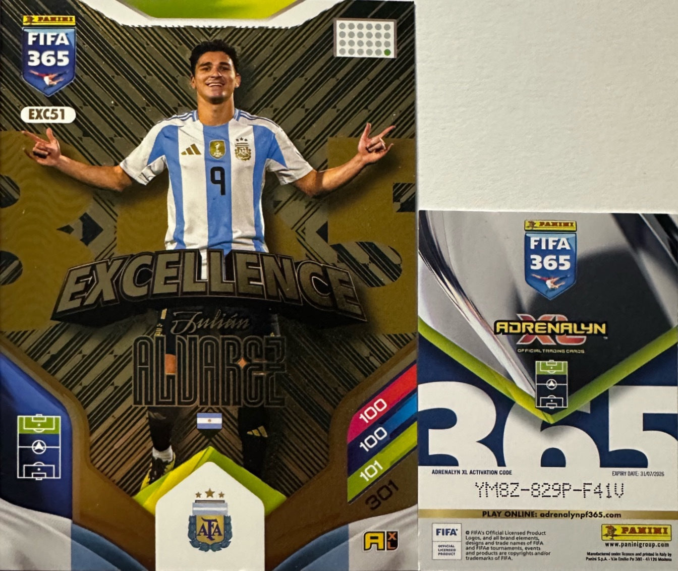 Panini Adrenalyn XL FIFA 365 2026 - Card Excellence Aura Numbers a scelta
