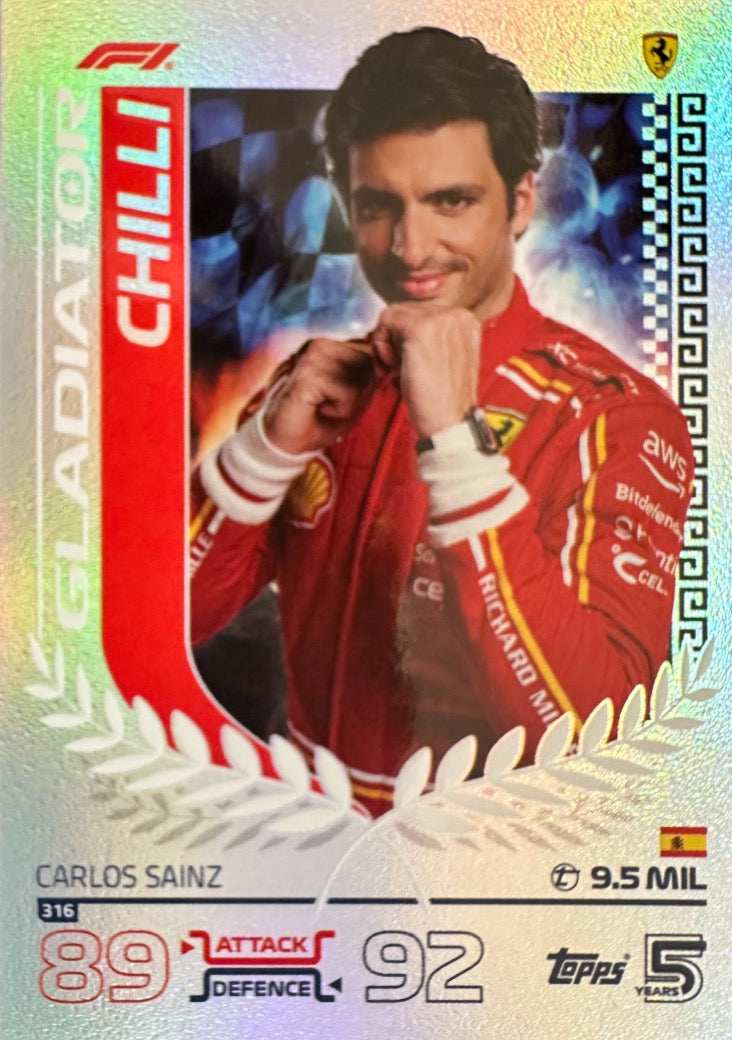 Turbo Attax 2024 Formula 1 Topps Scegli Gladiator Legend 100 Club