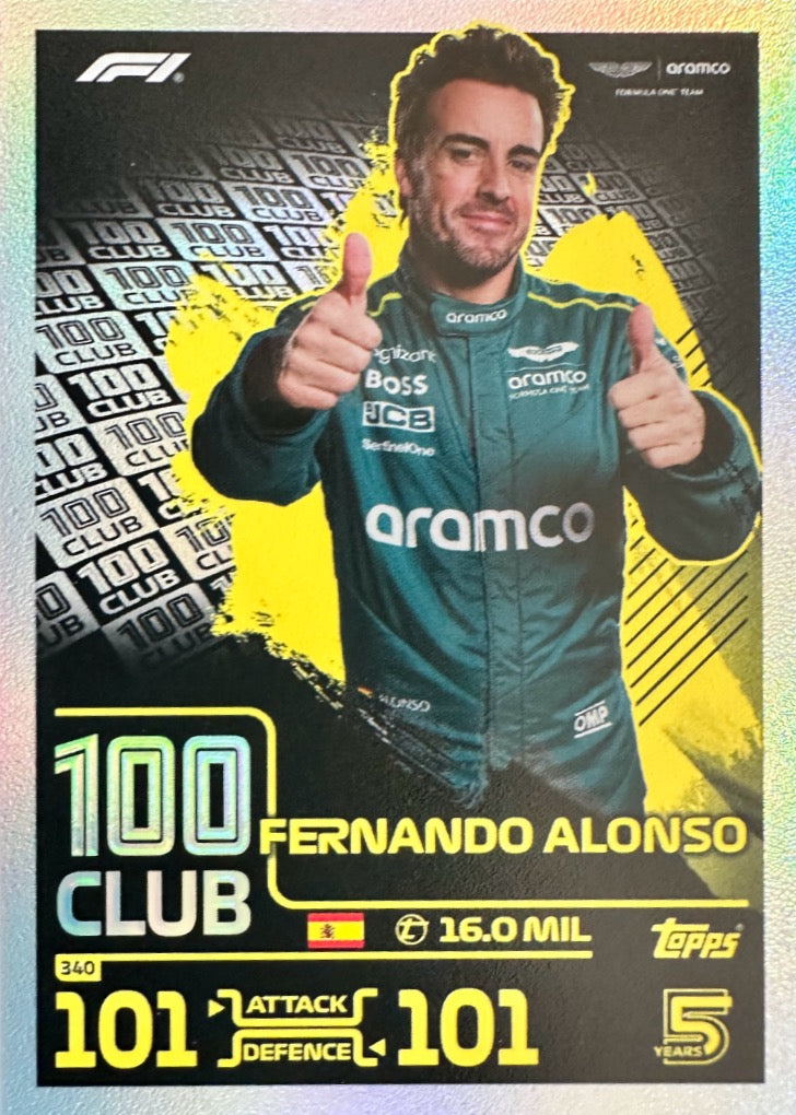 Turbo Attax 2024 Formula 1 Topps Scegli Gladiator Legend 100 Club