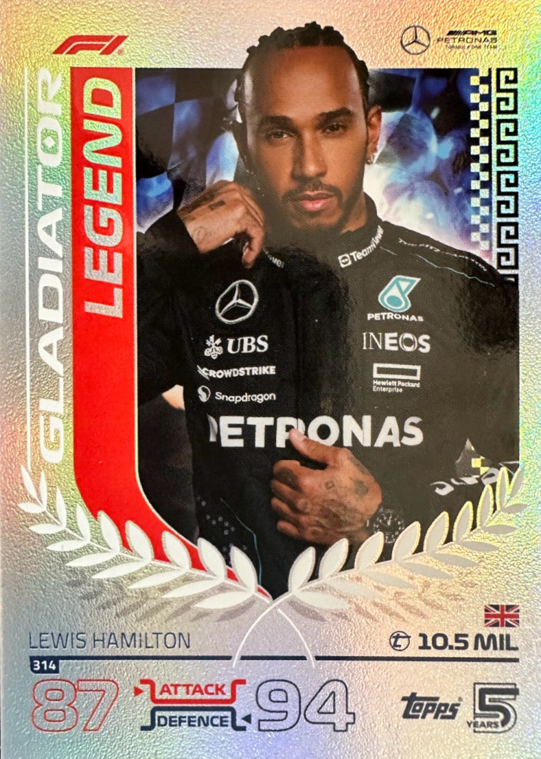 Turbo Attax 2024 Formula 1 Topps Scegli Gladiator Legend 100 Club